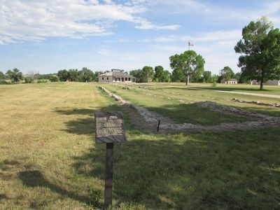 Marker at Fort Laramie. Click for full size. Marker at Fort Laramie image. Click for full size.