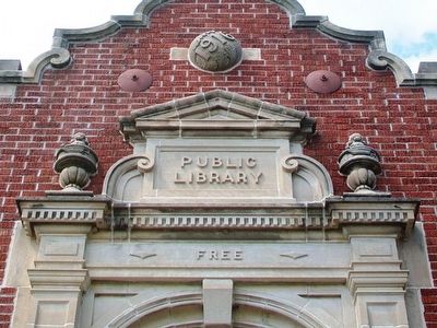 Bedford Public Library Facade Detail image. Click for full size.