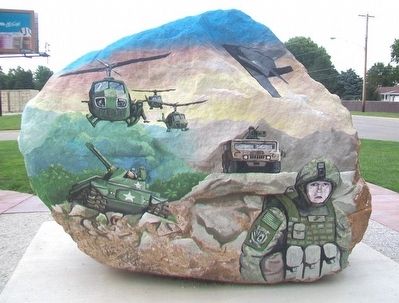 Creston Freedom Rock Veterans Memorial. Click for full size. Creston Freedom Rock Veterans Memorial image. Click for full size.