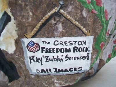 Creston Freedom Rock Veterans Memorial Artist image. Click for full size.