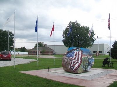 Creston Freedom Rock Veterans Memorial image. Click for full size.
