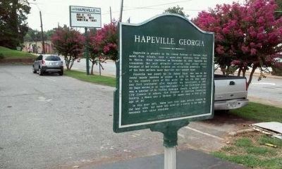 Hapeville, Georgia Marker reverse side with the same text. image. Click for full size.