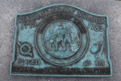 Major John Lewis Revolutionary Soldier Brass Plate image. Click for full size.