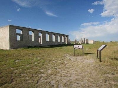 Markers at Fort Laramie. Click for full size. Markers at Fort Laramie image. Click for full size.