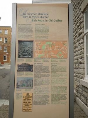 Irish Roots in Old Qubec Marker, Side A image. Click for full size.