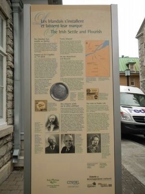 Irish Roots in Old Qubec Marker, Side B image. Click for full size.