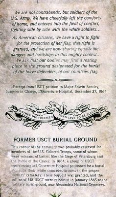Former USCT Burial Ground Marker image. Click for full size.