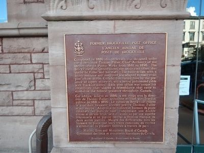 Former Brockville Post Office Marker. Click for full size. Former Brockville Post Office Marker image. Click for full size.