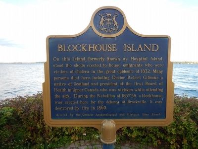 Blockhouse Island Marker. Click for full size. Blockhouse Island Marker image. Click for full size.