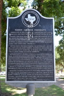 Hardin-Simmons University Marker image. Click for full size.