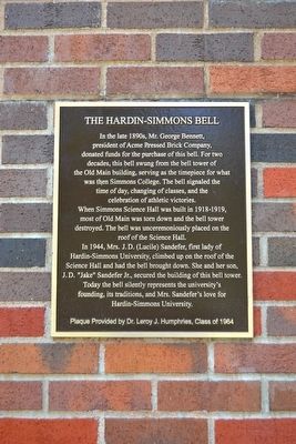 The Hardin-Simmons Bell Marker image. Click for full size.