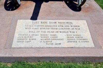 Fort Babe Shaw Memorial Marker image. Click for full size.