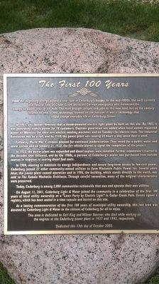 The First 100 Years Marker. Click for full size. The First 100 Years Marker image. Click for full size.