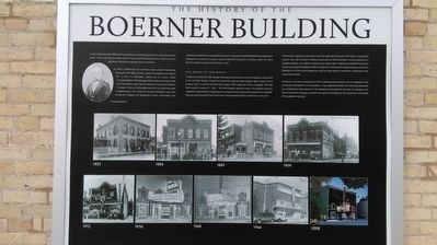 The History of the Boerner Building Marker. Click for full size. The History of the Boerner Building Marker image. Click for full size.