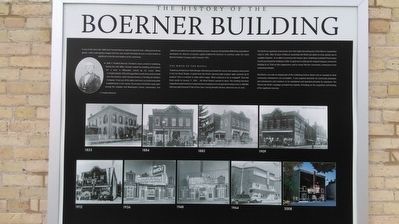 The History of the Boerner Building Marker image. Click for full size.