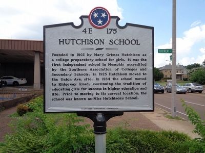 Hutchison School Marker. Click for full size. Hutchison School Marker image. Click for full size.