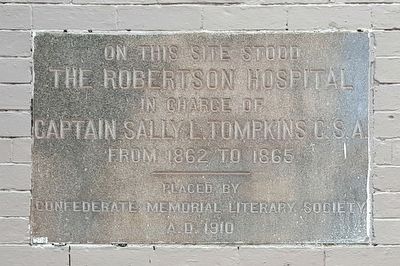 The Robertson Hospital Marker image. Click for full size.