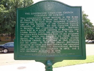 The Lindenwood Christian Church Marker image. Click for full size.