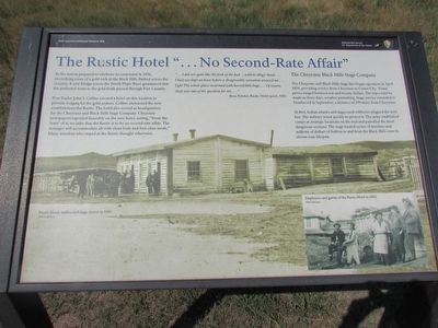 The Rustic Hotel “ . . . No Second-Rate Affair” Marker image. Click for full size.