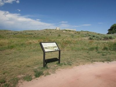 Marker at Fort Laramie image. Click for full size.