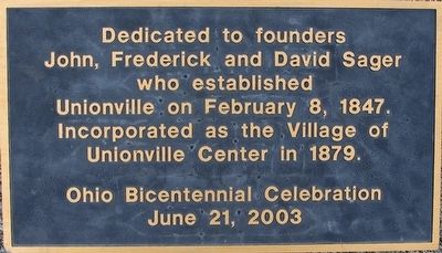 Unionville Center Marker. Click for full size. Unionville Center Marker image. Click for full size.