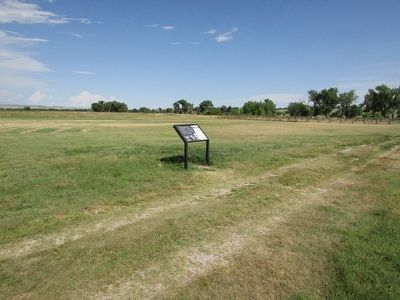 Marker at Fort Laramie image. Click for full size.