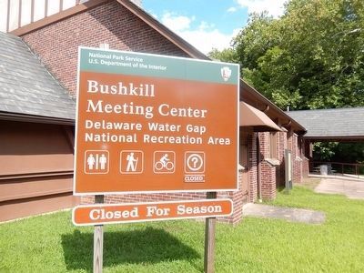 Village of Bushkill Marker at the Bushkill Meeting Center image. Click for full size.