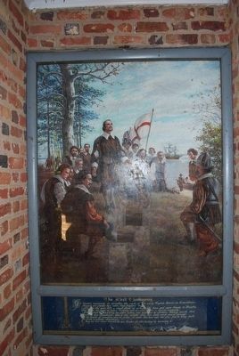Capt. John Woodliffe First Thanksgiving Mural image. Click for full size.