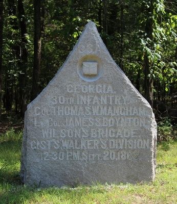 30th Georgia Infantry Marker. Click for full size. 30th Georgia Infantry Marker image. Click for full size.