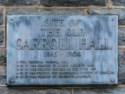 The Old Carroll Hall Marker. Click for full size. The Old Carroll Hall Marker image. Click for full size.