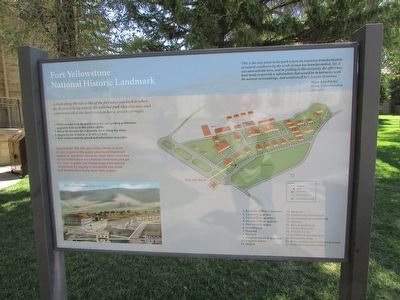 Fort Yellowstone Marker. Click for full size. Fort Yellowstone Marker image. Click for full size.