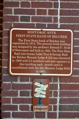 First State Bank of Belcher Marker image. Click for full size.