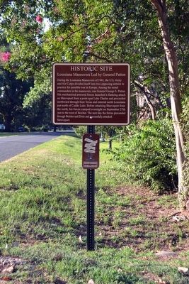 Louisiana Maneuvers Led by General Patton Marker image. Click for full size.