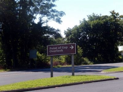 Delaware Water Gap-Point of Gap Overlook sign. Click for full size. Delaware Water Gap-Point of Gap Overlook sign image. Click for full size.