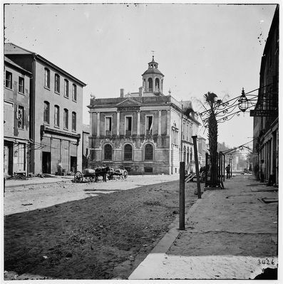 Old Exchange and Custom House 1865 image. Click for full size.