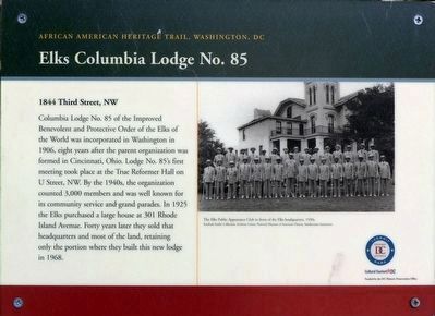 Elks Columbia Lodge No. 85 Marker image. Click for full size.