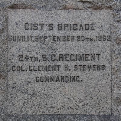 24th South Carolina Infantry Marker. Click for full size. 24th South Carolina Infantry Marker image. Click for full size.