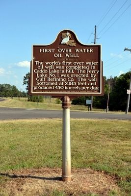 First Over Water Oil Well Marker image. Click for full size.