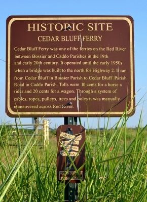 Cedar Bluff Ferry Marker. Click for full size. Cedar Bluff Ferry Marker image. Click for full size.