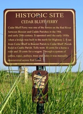 Cedar Bluff Ferry Marker image. Click for full size.