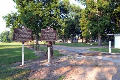 Peck Village and Peck Mounds Markers. Click for full size. Peck Village and Peck Mounds Markers image. Click for full size.