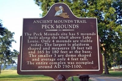 Peck Mounds Marker. Click for full size. Peck Mounds Marker image. Click for full size.