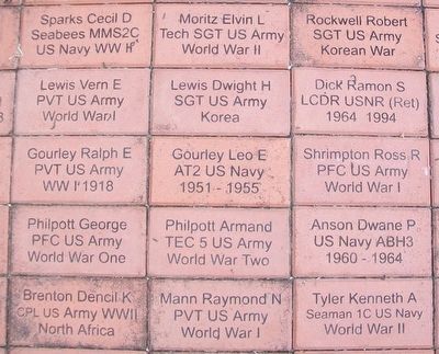 Company "F" Memorial Park Veterans Memorial Pavers. Click for full size. Company "F" Memorial Park Veterans Memorial Pavers image. Click for full size.