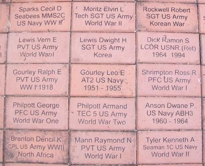 Company "F" Memorial Park Veterans Memorial Pavers image. Click for full size.