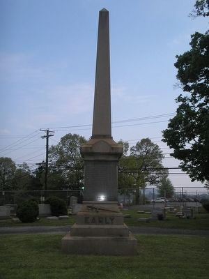 Early's Grave in Spring Hill Cemetery. Click for full size. Early's Grave in Spring Hill Cemetery image. Click for full size.