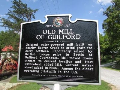 Old Mill of Guilford Marker image. Click for full size.