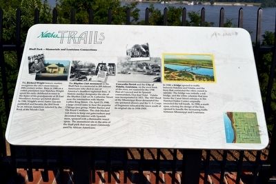Bluff Park - Memorials and Louisiana Connections Marker image. Click for full size.