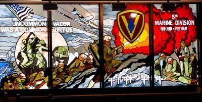 Uncommon Valor Stained Glass Window image. Click for full size.
