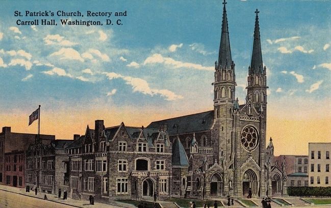 <i> St. Patrick's Church, Rectory and Carroll Hall, Washington, D.C.</i> image. Click for full size.