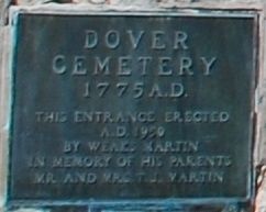 Dover Cemetery Marker image. Click for full size.